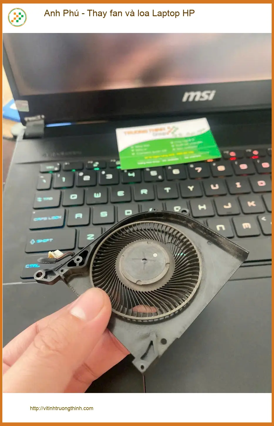Chú Hưng kiến trúc sư tìm dịch vụ thay fan và loa Laptop HP Thủ Đức uy tín