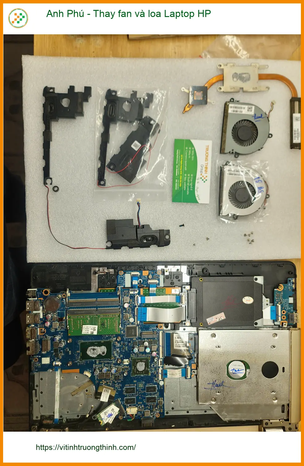 Chú Hưng kiến trúc sư tìm dịch vụ thay fan và loa Laptop HP Thủ Đức uy tín ảnh thực tế 1
