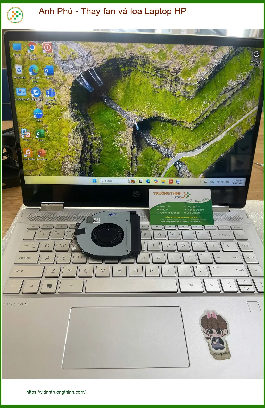 Chú Hưng kiến trúc sư tìm dịch vụ thay fan và loa Laptop HP Thủ Đức uy tín ảnh thực tế 2