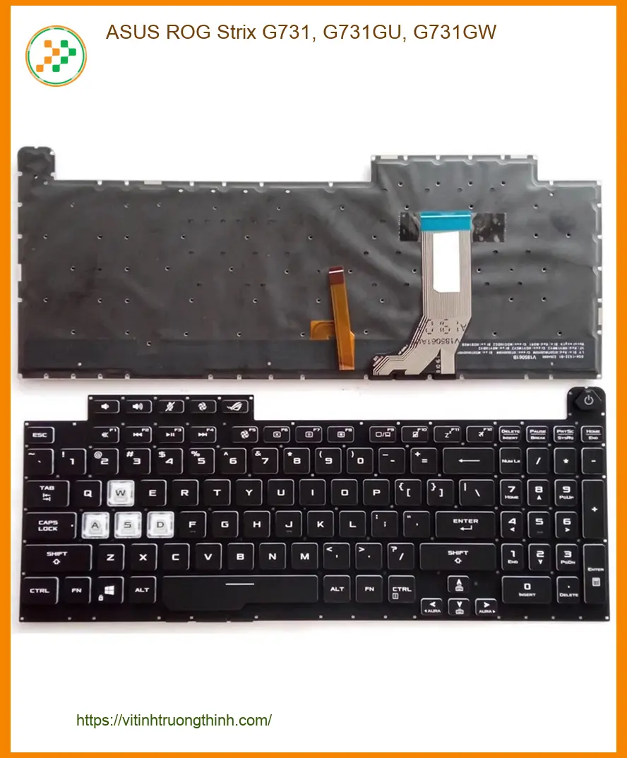 Bàn phím Laptop ASUS ROG Strix G731 - Thay Lấy Liền TPHCM | Giá Rẻ Nhanh Chóng