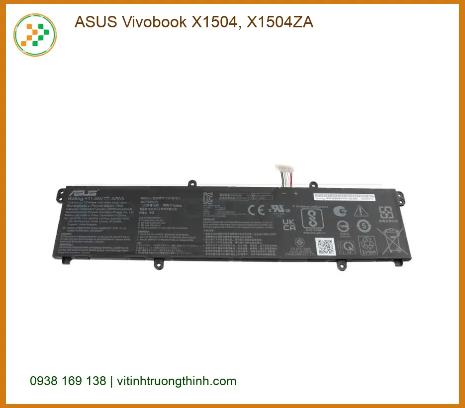 Pin Laptop ASUS Vivobook X1504, X1504ZA - Thay Nhanh Trong Ngày TPHCM