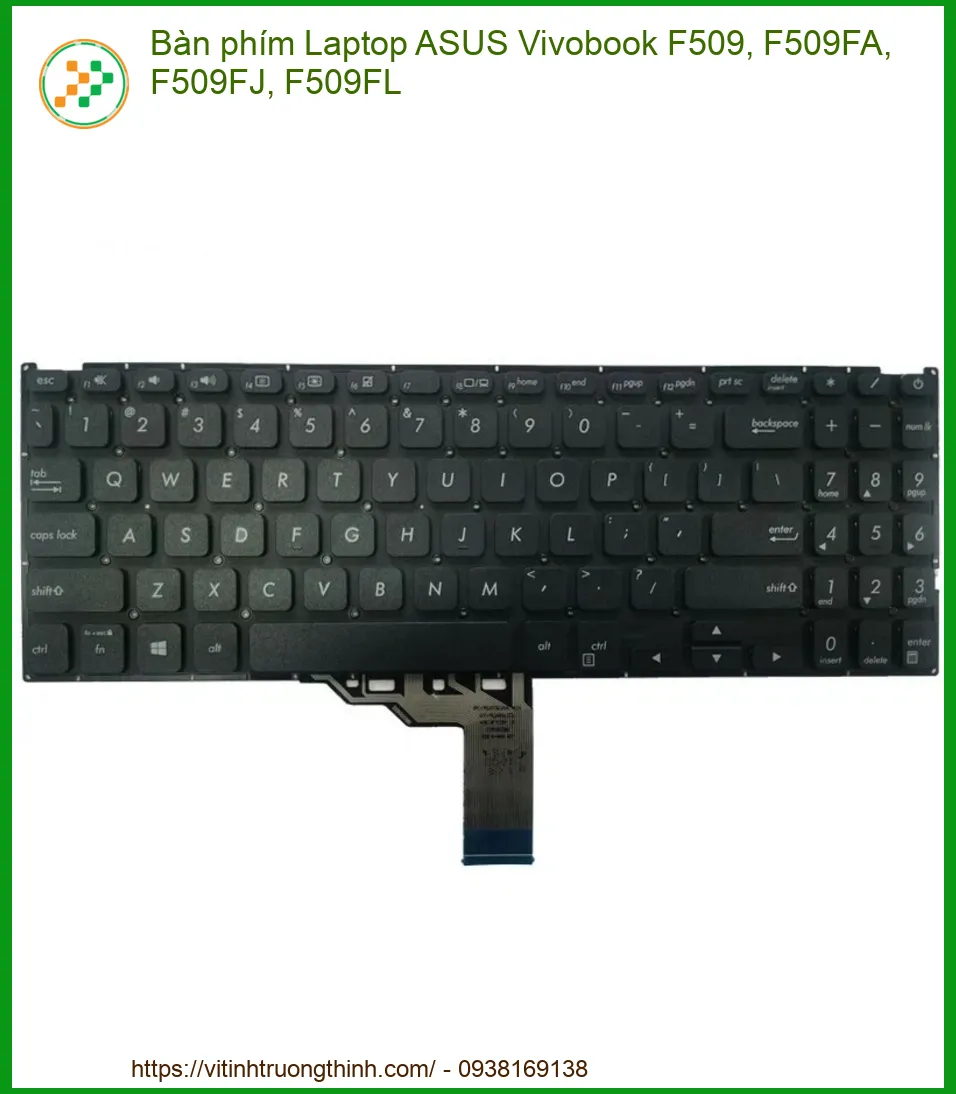 Bàn phím Laptop ASUS Vivobook F509, F509FA, F509FJ, F509FL - Báo Giá & Thay Lấy Liền