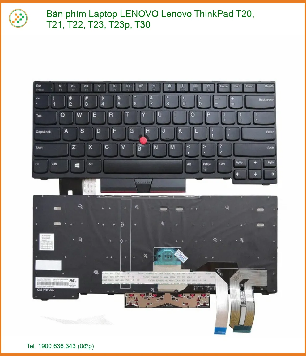 Bàn phím Laptop Lenovo ThinkPad T20-T30 - Dịch vụ thay lấy liền TPHCM