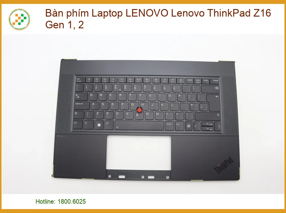 Bàn phím Laptop LENOVO Lenovo ThinkPad Z16 Gen 1, 2 - Thay Thế Chính Hãng, Lấy Ngay!