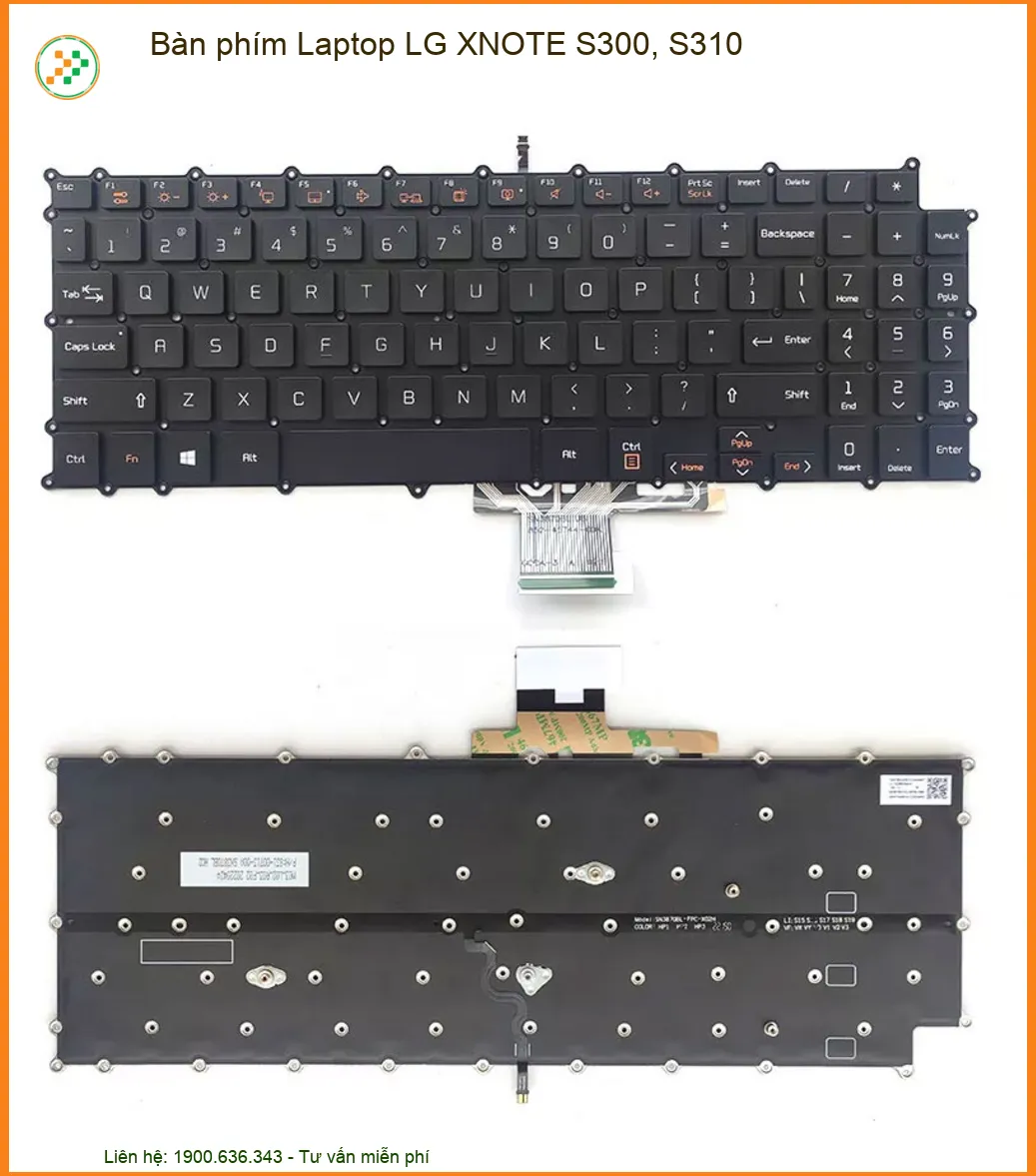 Bàn Phím Laptop LG XNOTE S300/S310 Chính Hãng | Thay Mới Tận Nơi, Bảo Hành Chu Đáo