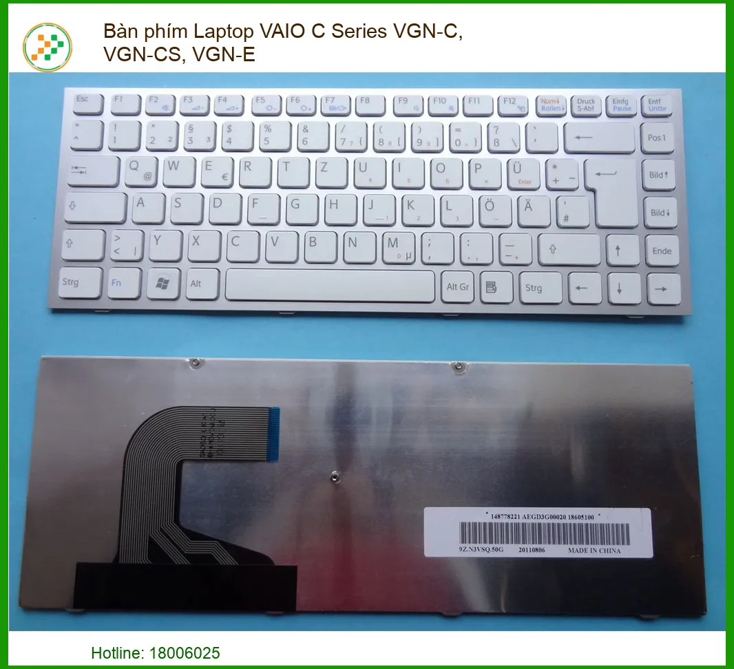 Bàn phím Laptop VAIO C Series VGN-C, VGN-CS, VGN-E - Thay lấy liền TPHCM
