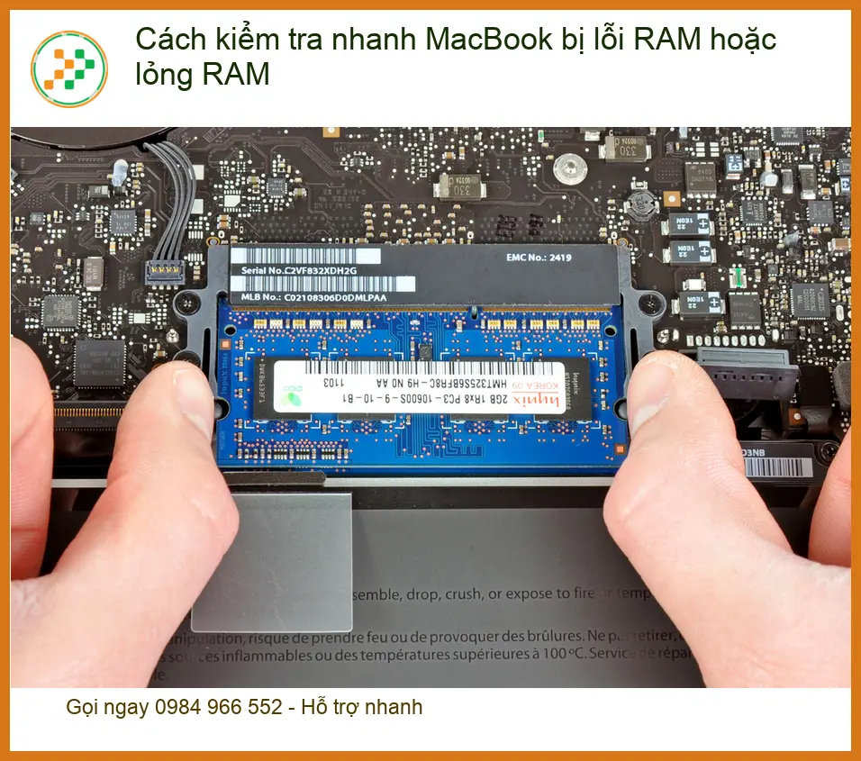 Macbook Cách kiểm tra nhanh lỗi RAM - Trung tâm hỗ trợ TPHCM