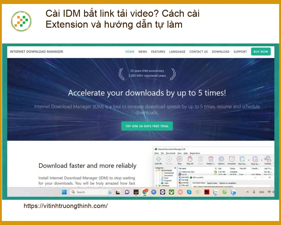 Thủ thuật Phần mềm Cài IDM bắt link tải video - Cách tự xử lý tại nhà