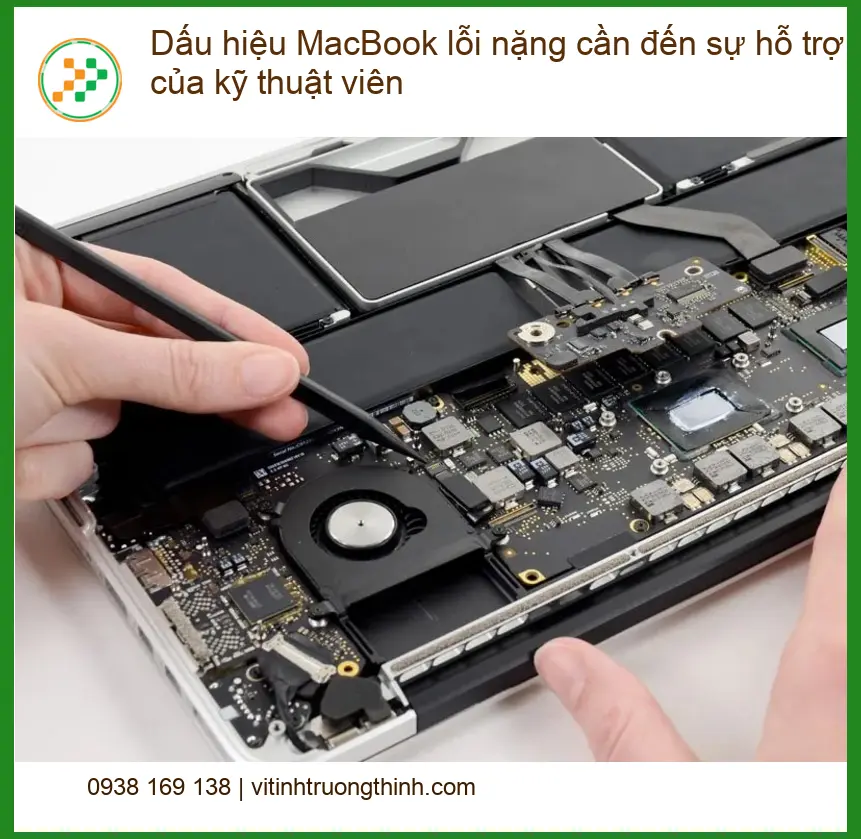 Macbook Dấu hiệu lỗi nặng cần kỹ thuật viên - Trung tâm sửa chữa gần đây