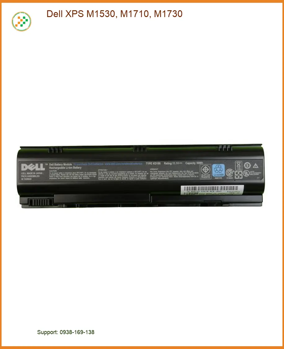 Pin Laptop DELL Dell XPS M1530, M1710, M1730 - Thay Pin Lấy Liền TPHCM Giá Rẻ