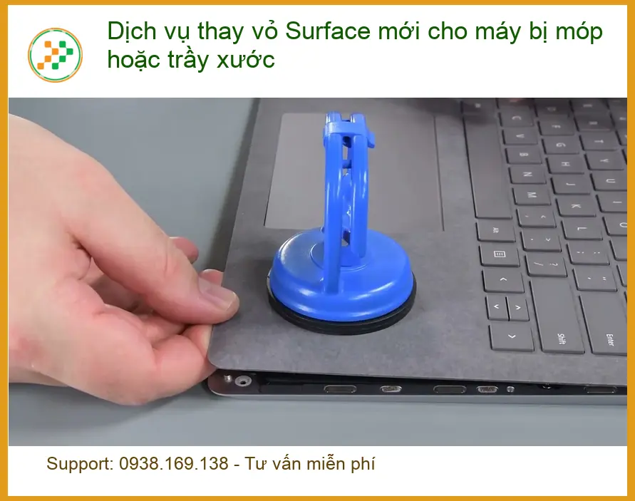 Thay vỏ Surface móp trầy xước TPHCM - Địa điểm thay lấy liền uy tín