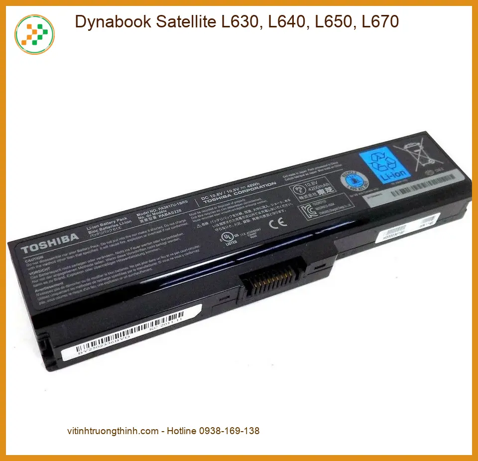 Pin Laptop Dynabook Satellite L630, L640, L650, L670 - Thay Lấy Liền Tại Trung Tâm