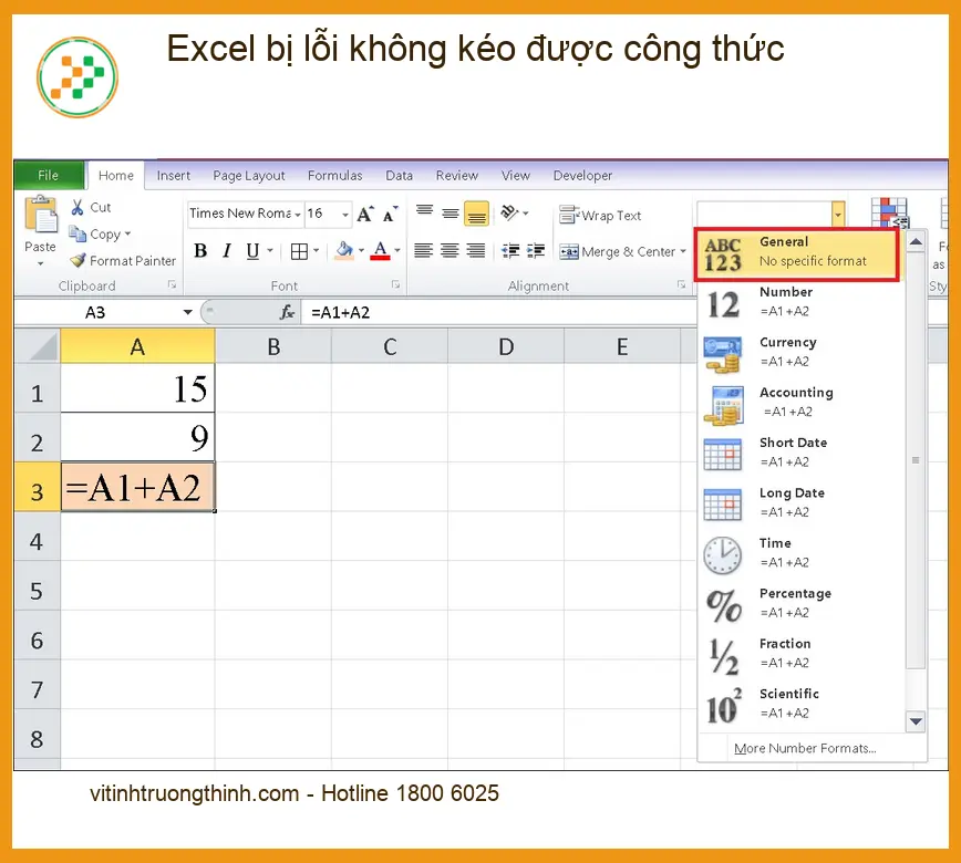 Văn phòng Excel bị lỗi không kéo được công thức - Cách tự xử lý tại nhà