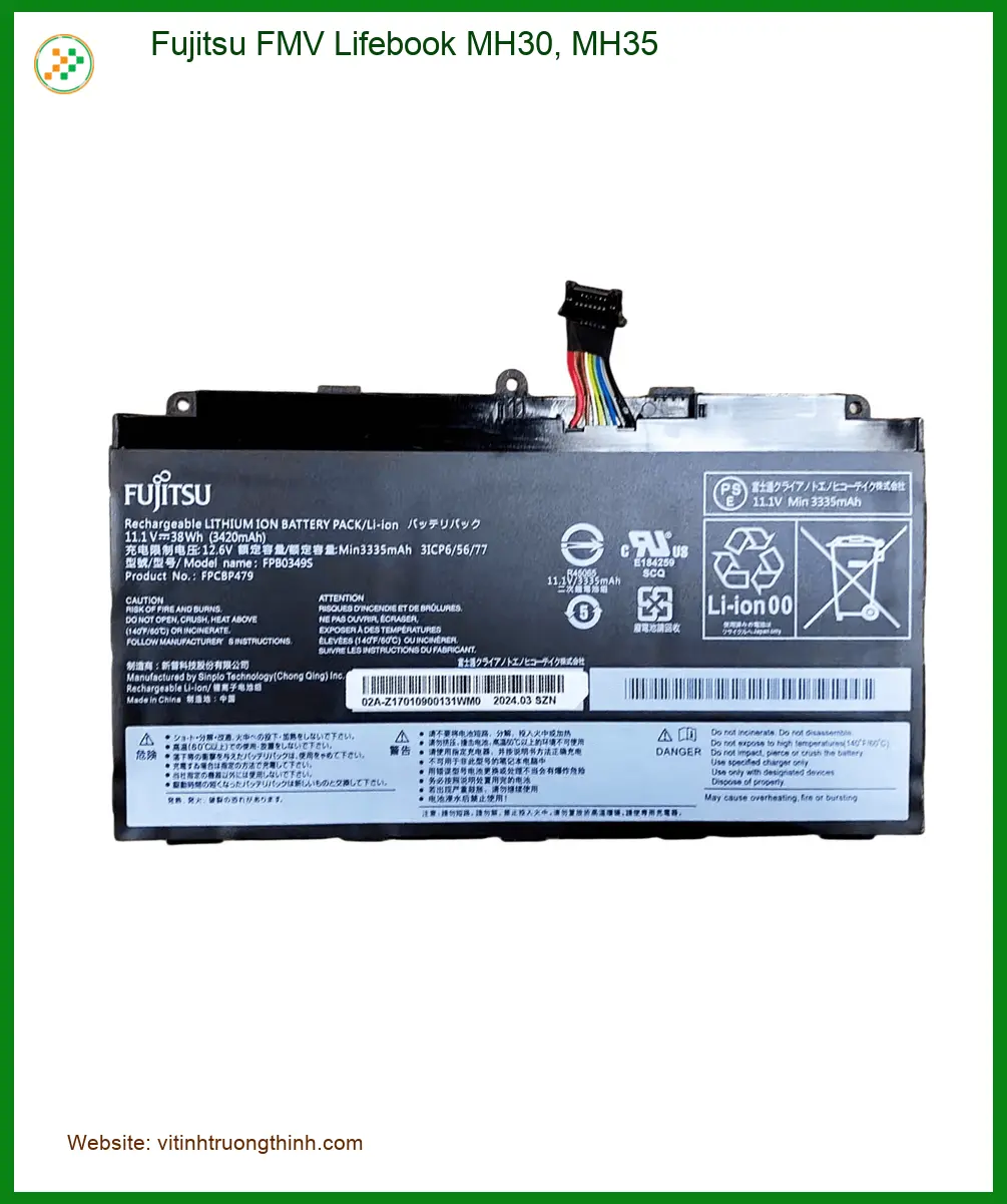 Pin Laptop Fujitsu FMV Lifebook MH30, MH35 - Thay Lấy Ngay Tại Trung Tâm TPHCM