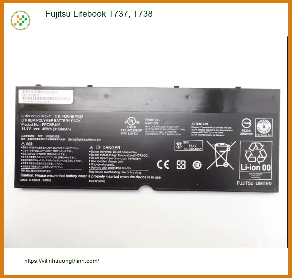 Pin Laptop Fujitsu Lifebook T737, T738 - Thay Lấy Liền, Giá Tốt Tại Cửa Hàng