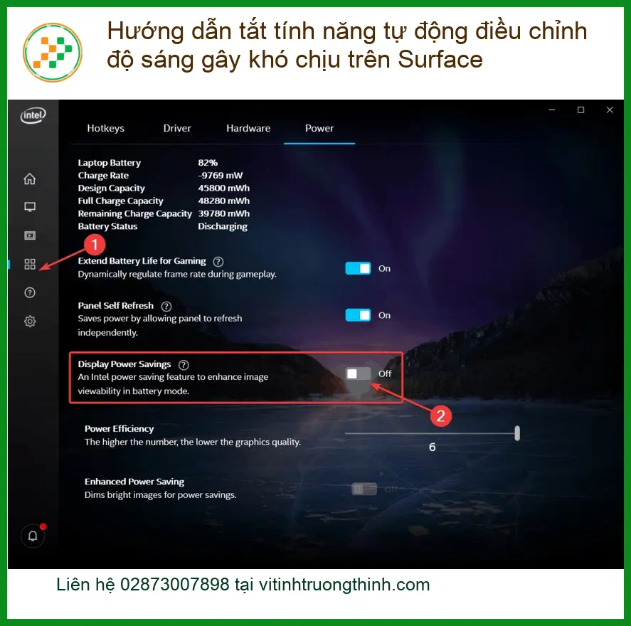 Tắt tự động điều chỉnh độ sáng Surface - Cách xử lý tại nhà