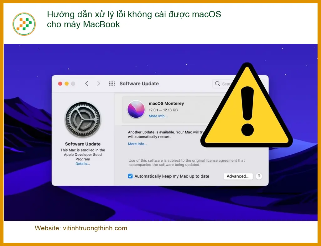 Macbook Hướng dẫn xử lý lỗi không cài được macOS - Trung tâm hỗ trợ gần đây