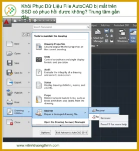 Khôi Phục Dữ Liệu File AutoCAD Bị Mất Trên SSD – Dịch Vụ Chuyên Nghiệp Gần Đây