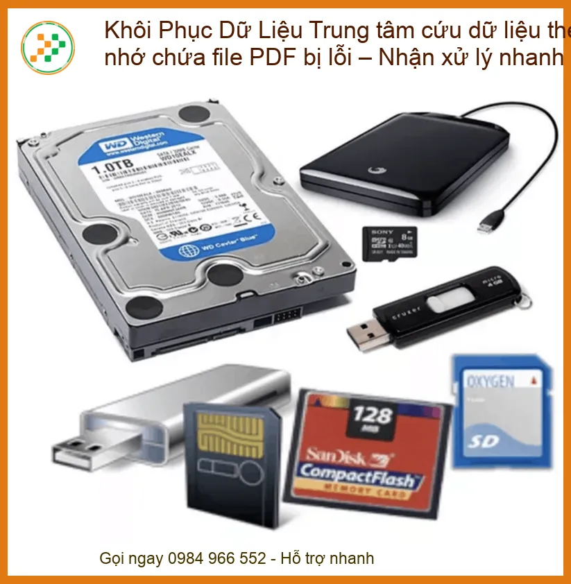 Khôi Phục Dữ Liệu Thẻ Nhớ Chứa File PDF Bị Lỗi: Giải Pháp Cấp Tốc Từ Trung Tâm Cứu Dữ Liệu Chuyên Nghiệp