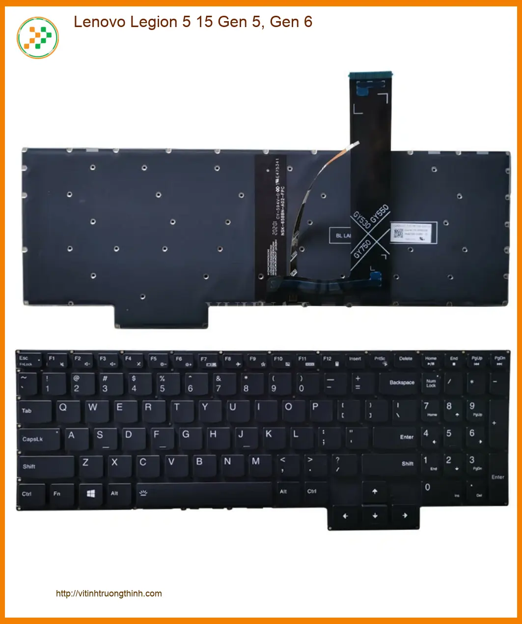 Bàn phím Laptop Lenovo Legion 5 15 Gen 5/6 - Sửa Nhanh Tại Nhà | Giá Rẻ TPHCM