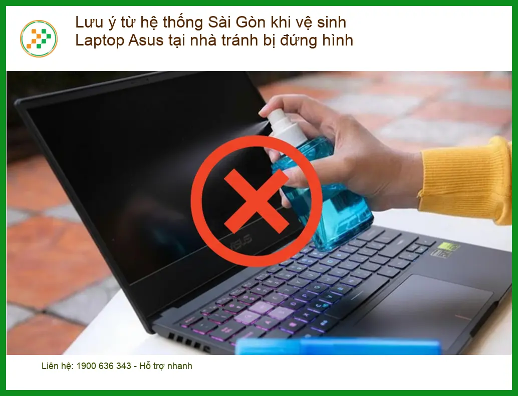 Vệ sinh Asus tại nhà tránh đứng hình - Trung tâm sửa laptop TPHCM