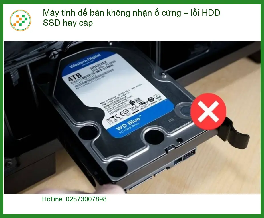 PC không nhận ổ cứng lỗi HDD SSD cáp - Trung tâm sửa máy tính uy tín TPHCM