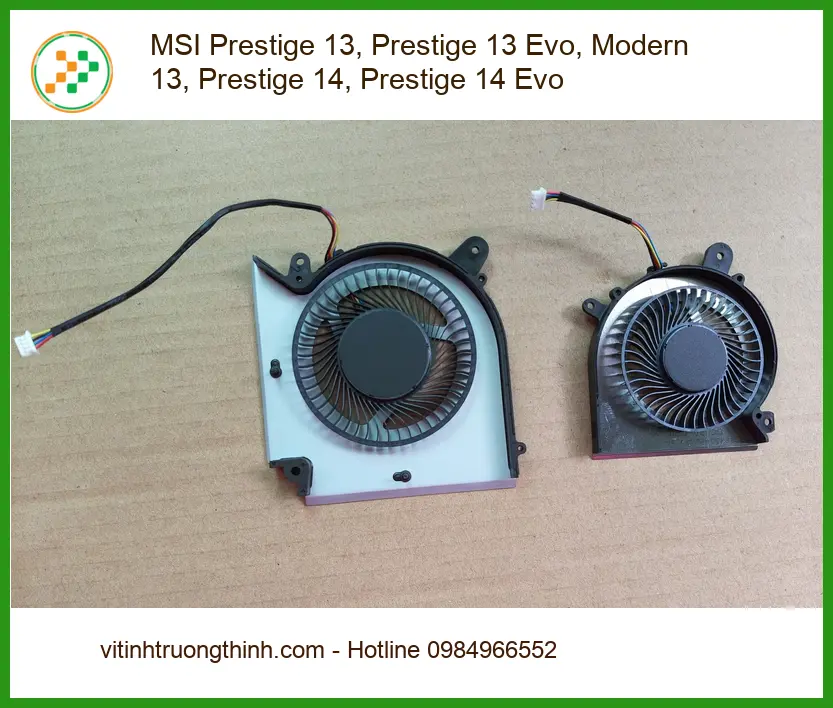 Quạt tản nhiệt laptop MSI Prestige 13, Modern 14 - Địa chỉ thay lấy liền TPHCM