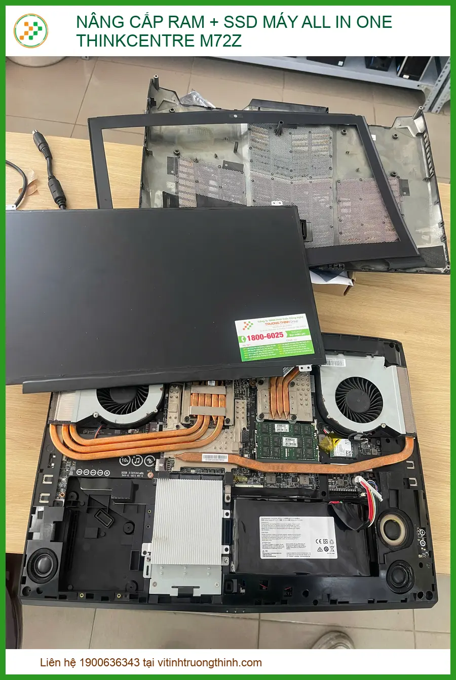 Anh Tuấn Phú Nhuận nâng cấp Ram + SSD máy All In One ThinkCentre M72Z
