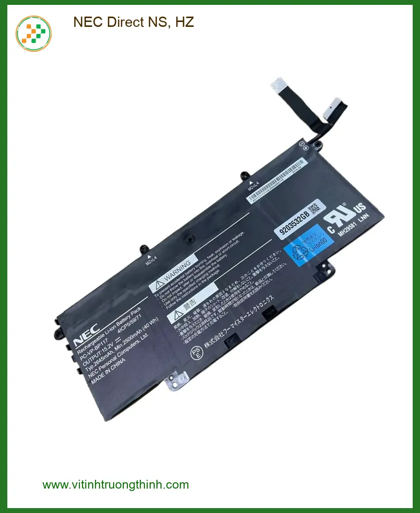 Pin Laptop Nec Direct NS, HZ chính hãng - Địa chỉ thay lấy liền uy tín TPHCM