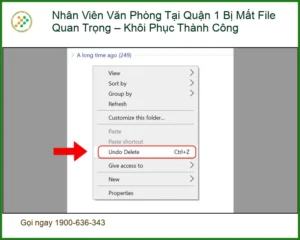 Sửa Máy Tính Nhân Viên Văn Phòng Tại Quận 1 Bị Mất File Quan Trọng – Khôi Phục Thành Công