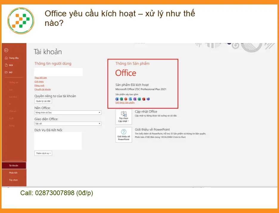 Văn phòng Office yêu cầu kích hoạt – Trung tâm hỗ trợ uy tín TPHCM
