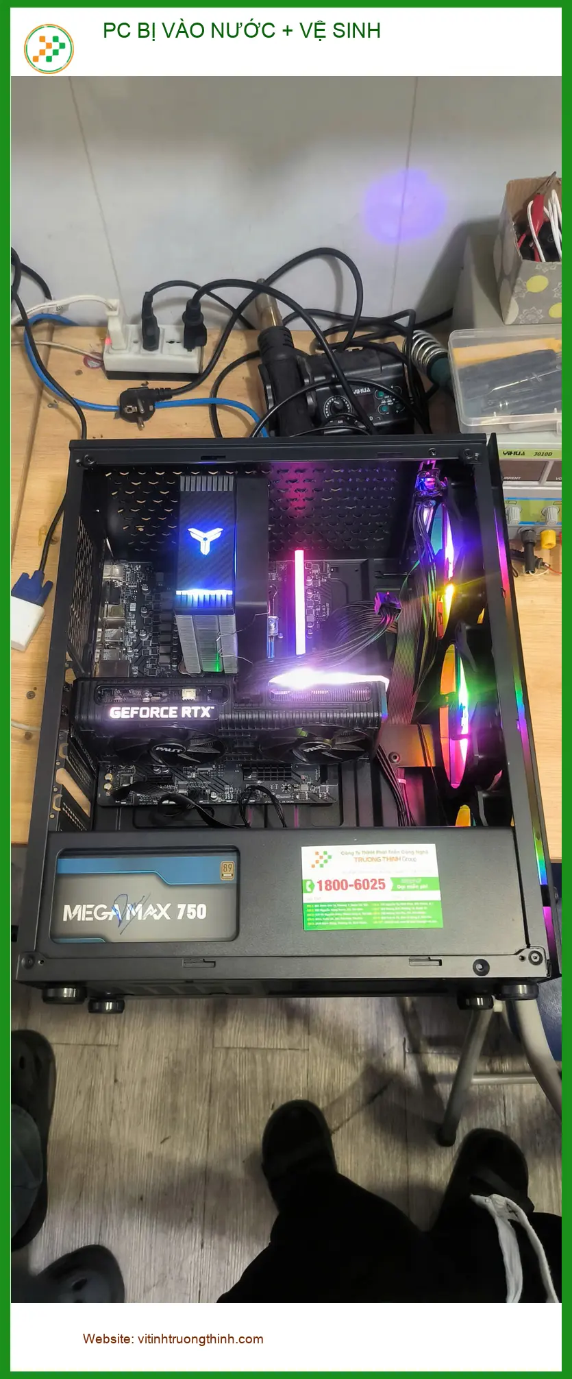 Chị Thảo kế toán review dịch vụ sửa PC bị vào nước, vệ sinh Quận 9 ảnh thực tế 1