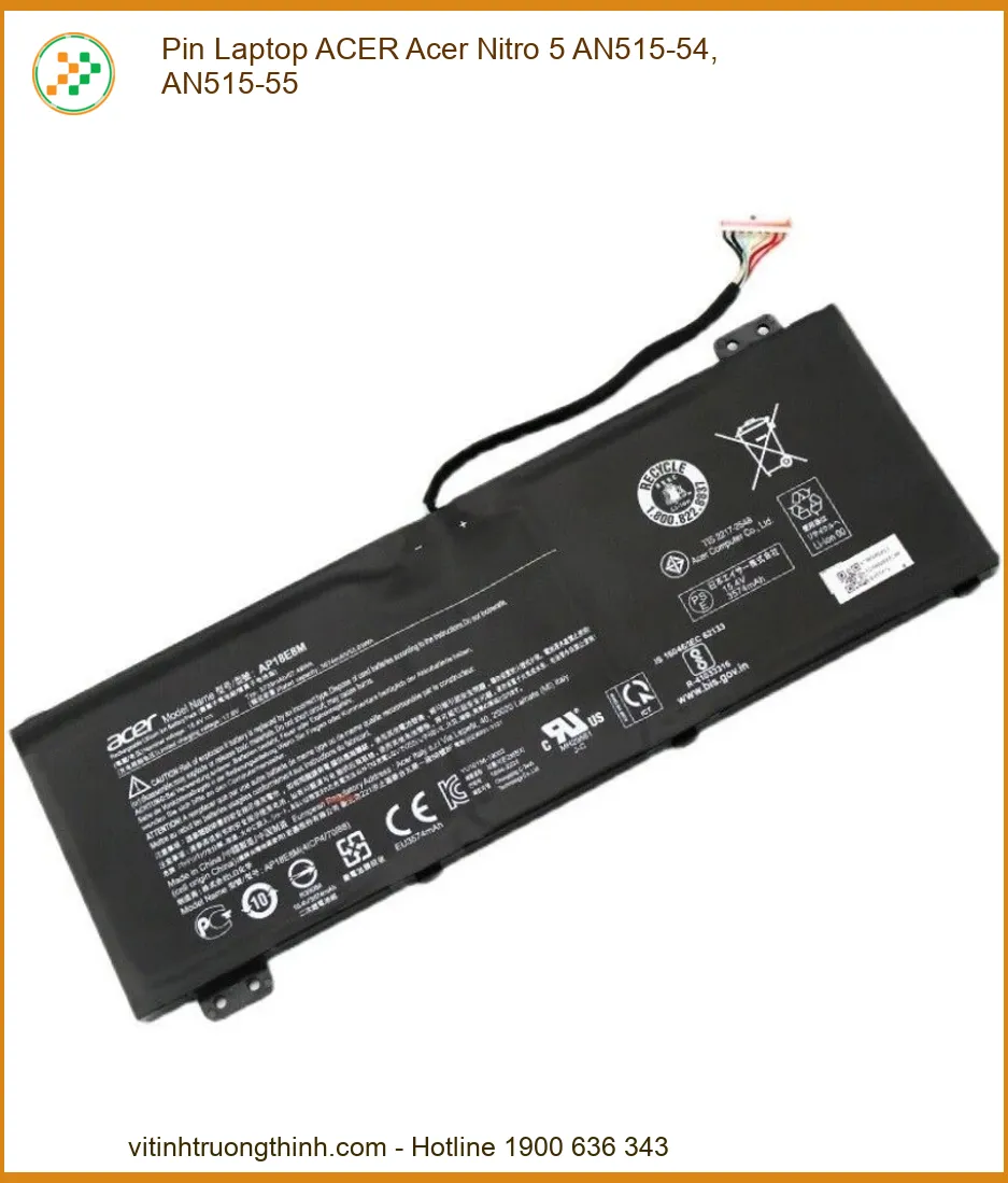 Pin Laptop Acer Nitro 5 AN515-54, AN515-55 - Thay Thế Chính Hãng Lấy Liền TPHCM