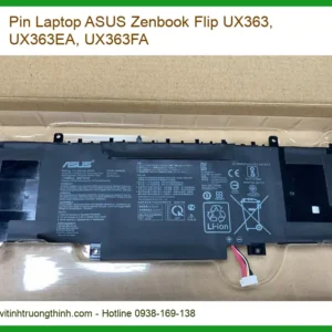 Pin Laptop Asus Zenbook Flip Ux363, Ux363ea, Ux363fa Chính Hãng – Trung Tâm Thay Thế Lấy Liền Tphcm