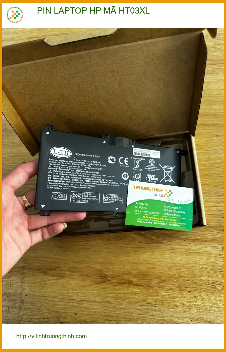 Tiệm thay PIN LAPTOP HP MÃ HT03XL Quận 10 - Anh Phúc kiến trúc sư cần lấy liền