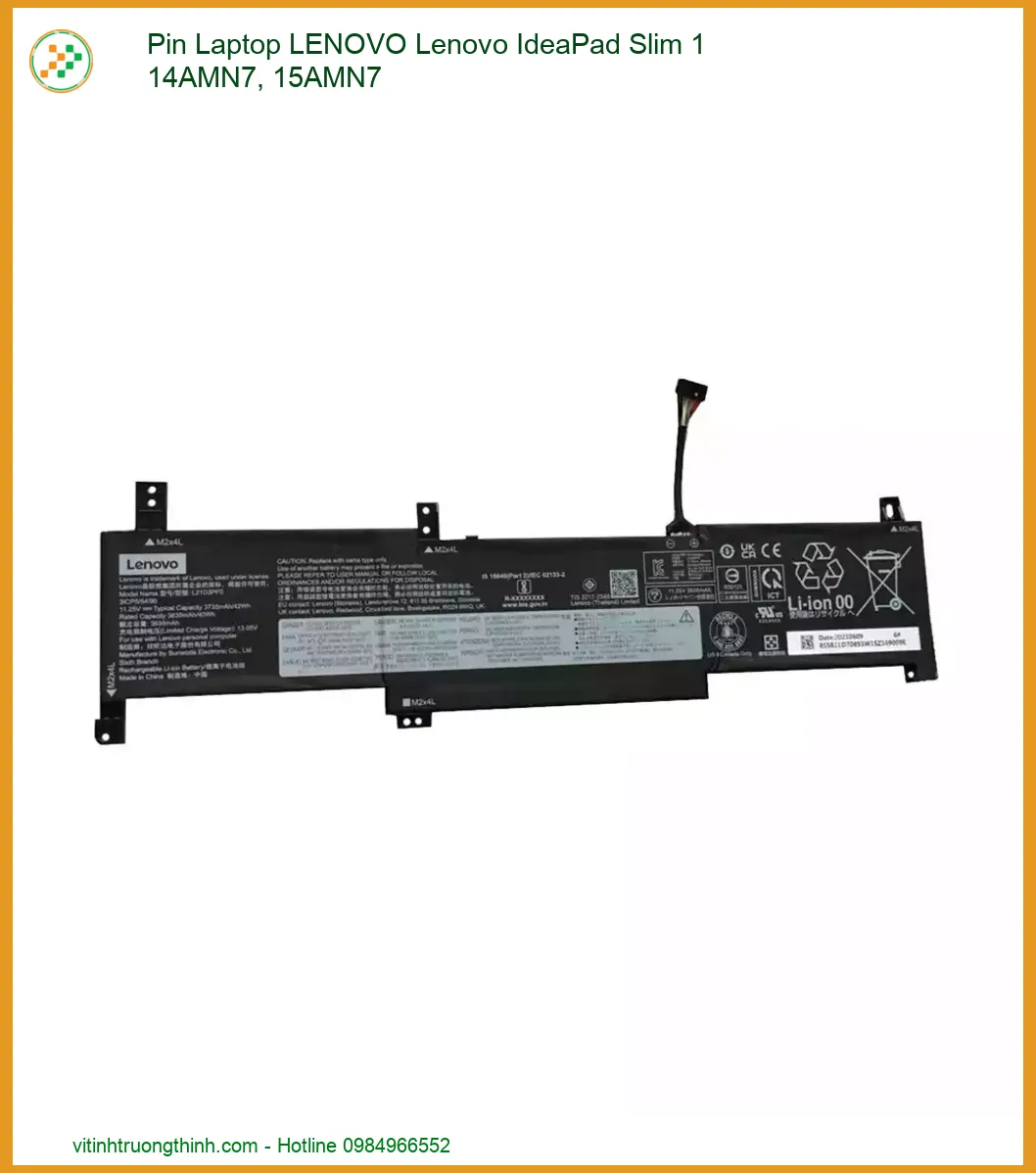 Pin Laptop LENOVO Lenovo IdeaPad Slim 1 14AMN7, 15AMN7 Zin Mới, Thay Lấy Liền, Bảo Hành Dài Lâu