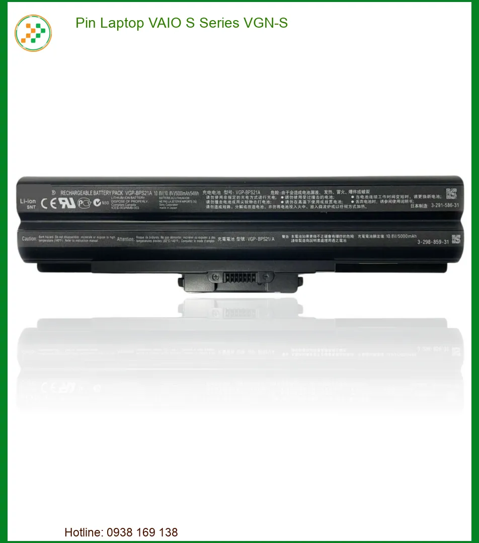 Pin Laptop Sony VAIO S Series VGN-S chính hãng - Địa chỉ thay lấy ngay TPHCM