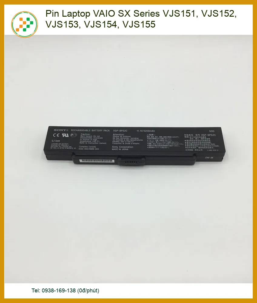 Pin Laptop VAIO SX Series VJS151-VJS155 - Địa chỉ thay lấy liền TPHCM