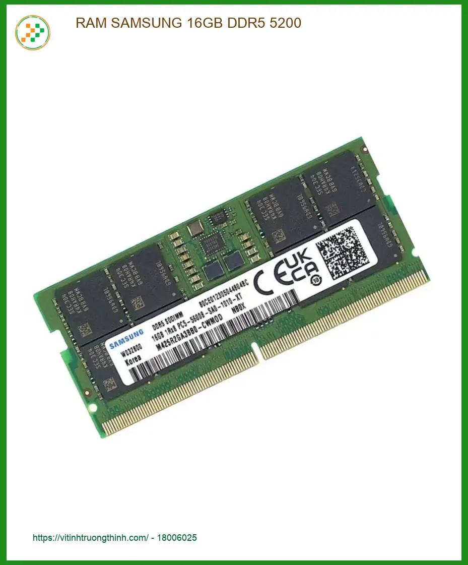 Ram Laptop SAMSUNG 16GB DDR5 5200 - Hàng Chính Hãng TPHCM | Giao Ngay