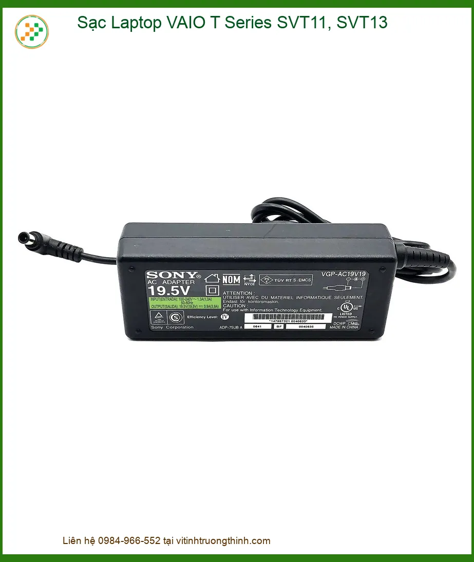 Sạc Laptop VAIO T Series SVT11, SVT13 - Địa chỉ thay lấy liền TPHCM