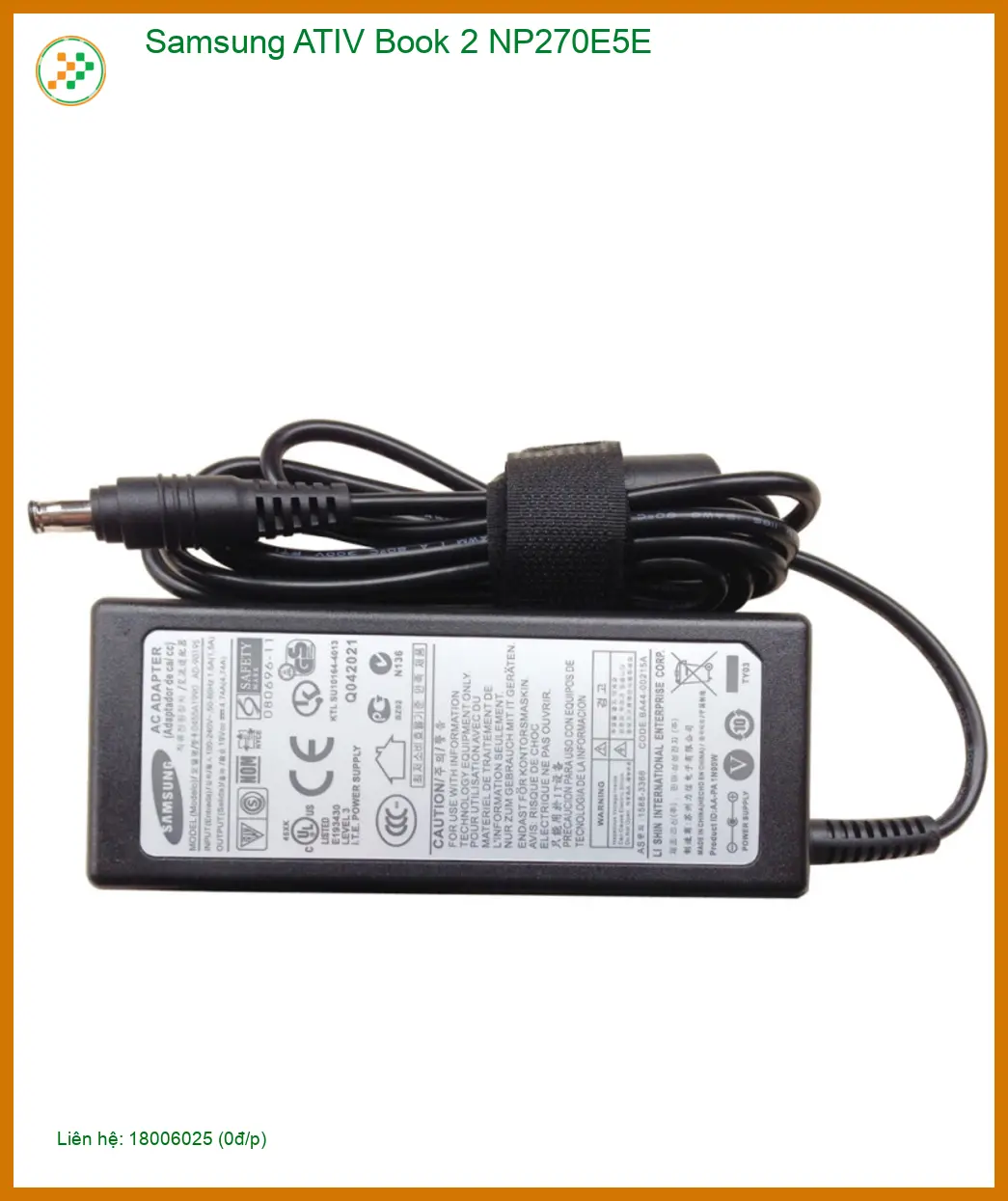 Sạc Laptop Samsung ATIV Book 2 NP270E5E