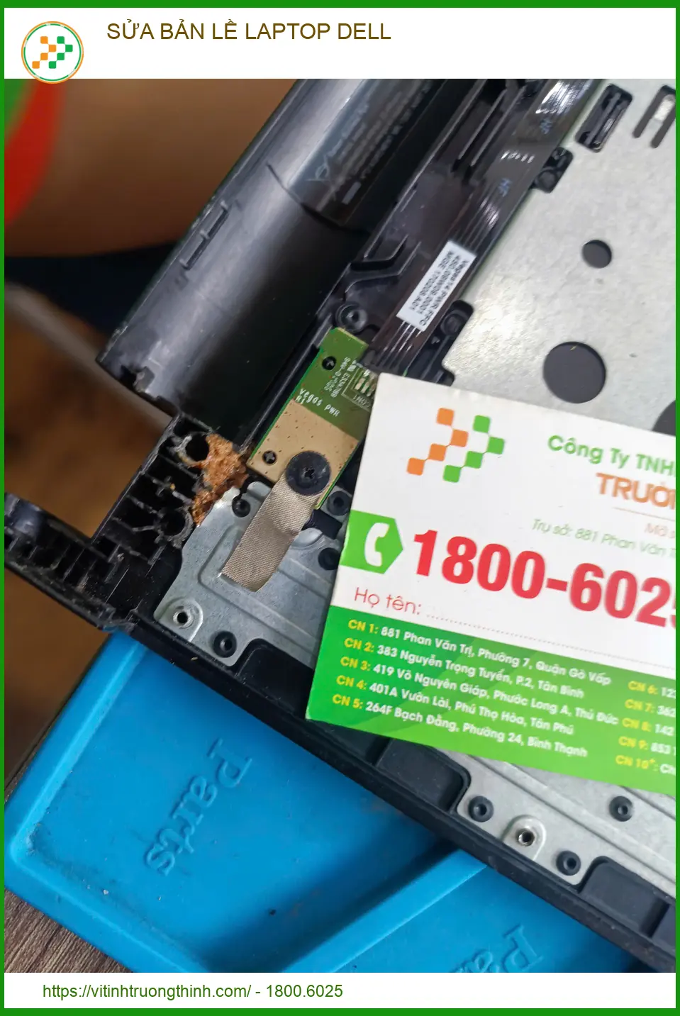 Chuyện Anh Hùng ở Tân Phú: Sửa bản lề laptop Dell bị gãy lìa ngay trong ngày