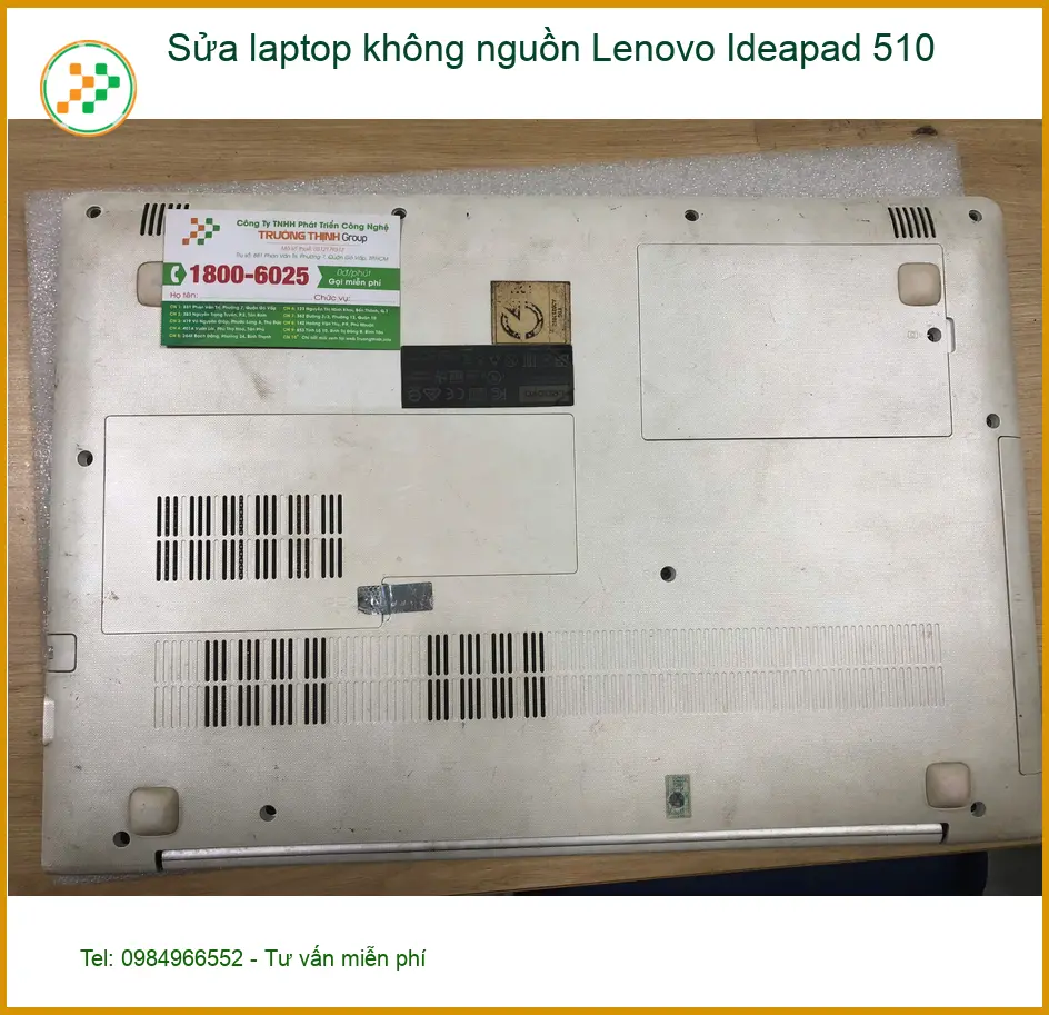 Anh Quân tìm chỗ Sửa laptop không nguồn Lenovo Ideapad 510 Quận Bình Tân