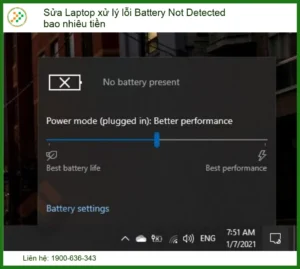 Lỗi Battery Not Detected: Nguyên nhân, Cách khắc phục và Sửa Laptop bao nhiêu tiền?