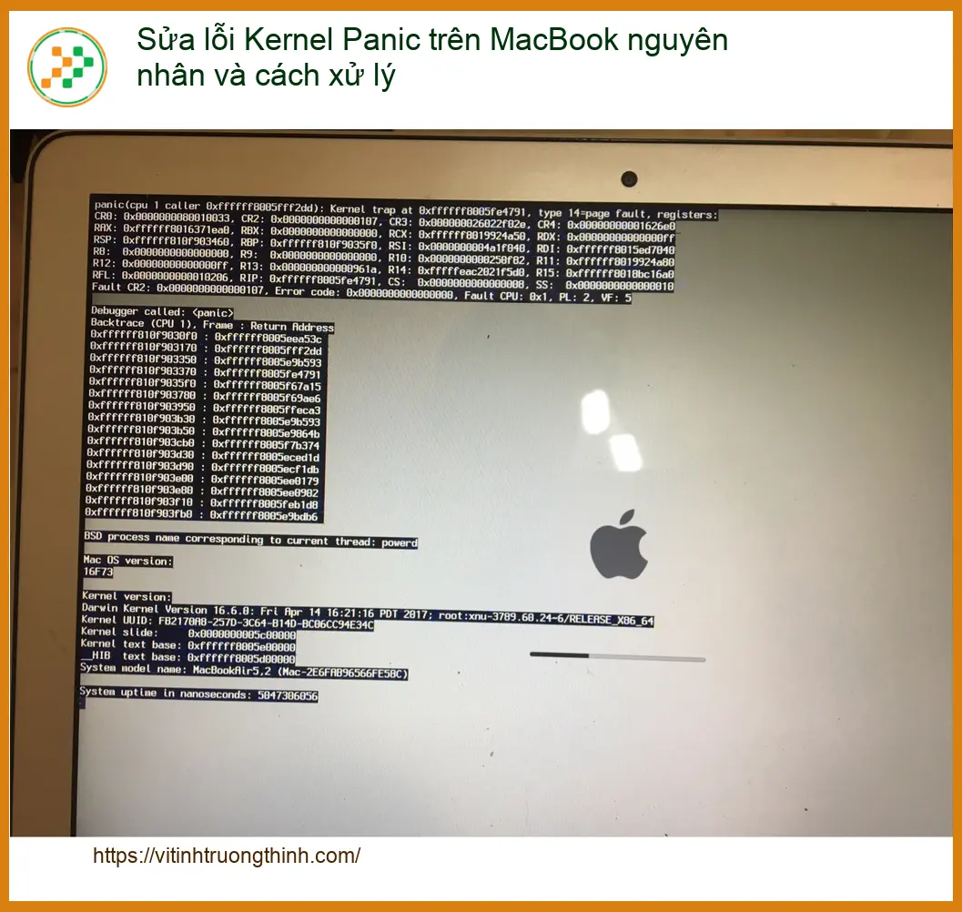 Macbook Sửa lỗi Kernel Panic: Nguyên nhân, xử lý - Trung tâm TPHCM