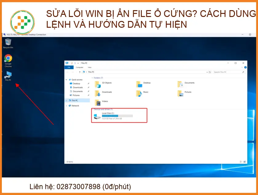 Sửa lỗi Win bị ẩn file ổ cứng: Hướng dẫn chi tiết từ chuyên gia Vi tính Trường Thịnh
