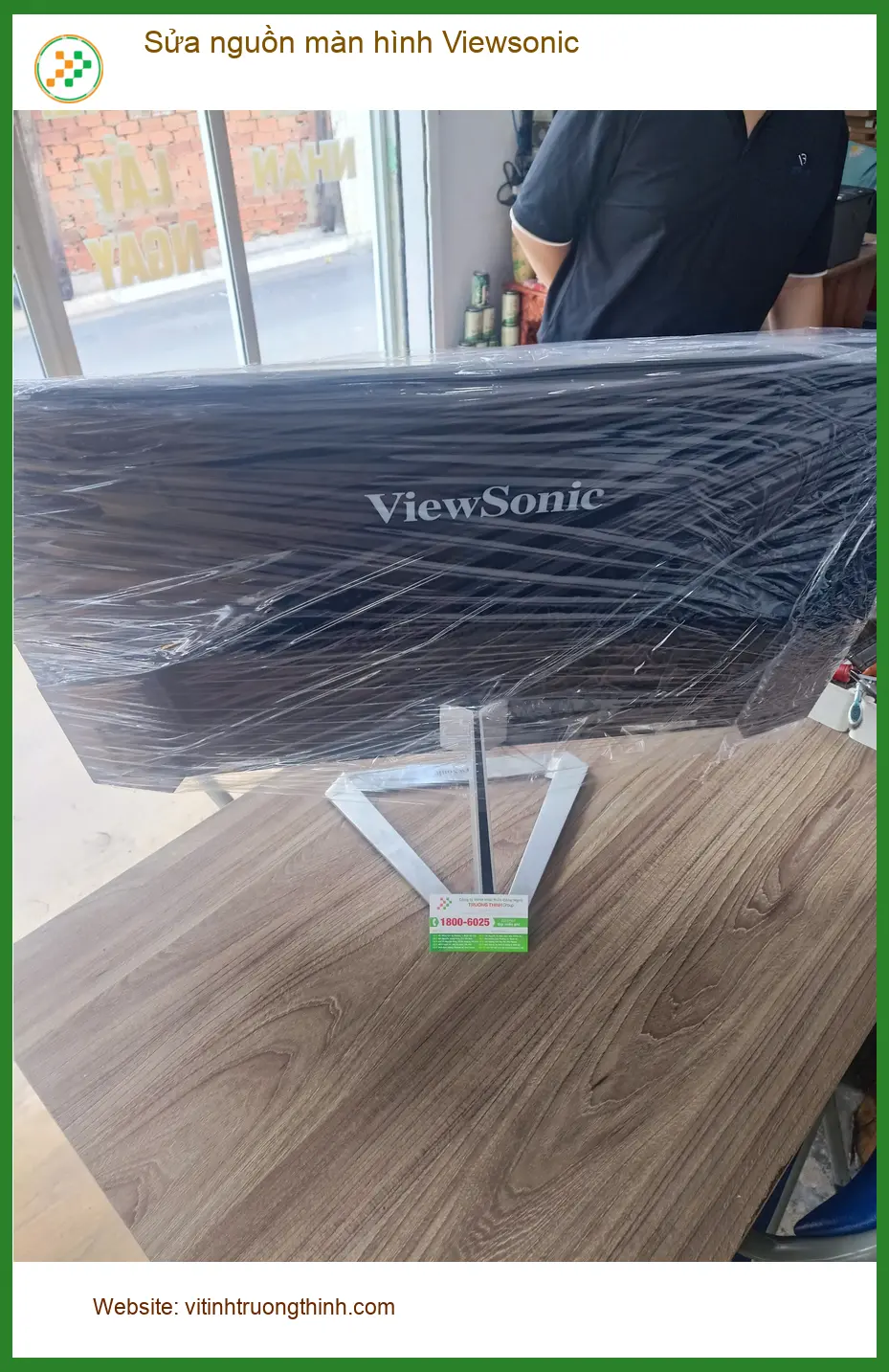Tiệm sửa nguồn màn hình Viewsonic Quận Tân Phú - Chị Mai review ca mất nguồn ảnh thực tế 1