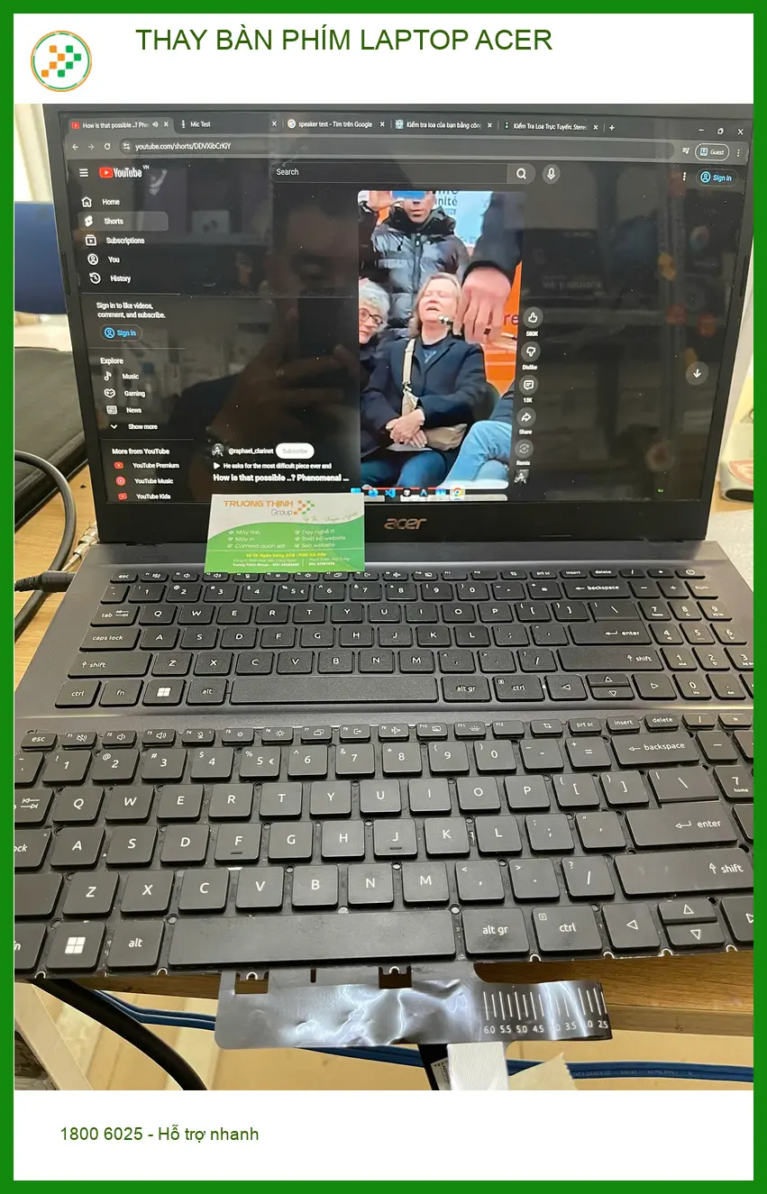 Chị Nguyệt ở Thủ Đức và nỗi lo hỏng bàn phím Acer - Thay uy tín ảnh thực tế 1