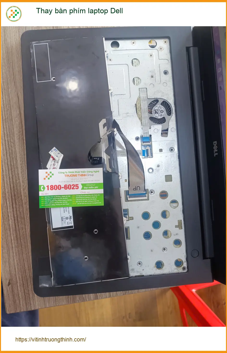 Anh Khoa hài lòng khi thay bàn phím laptop Dell Quận Tân Phú ảnh thực tế 1