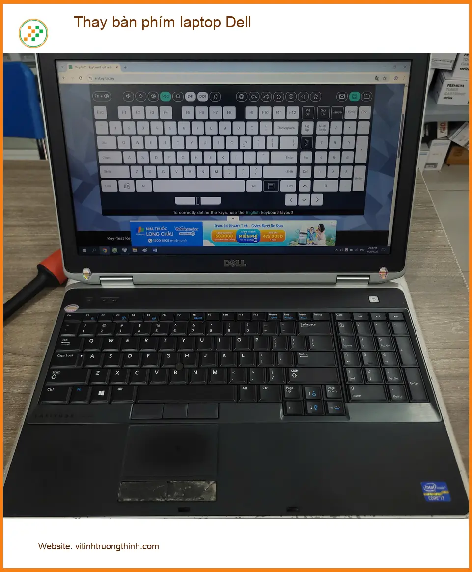 Trung tâm thay bàn phím laptop Dell Quận Tân Bình uy tín - Chú Phúc công chức lo deadline ảnh thực tế 1